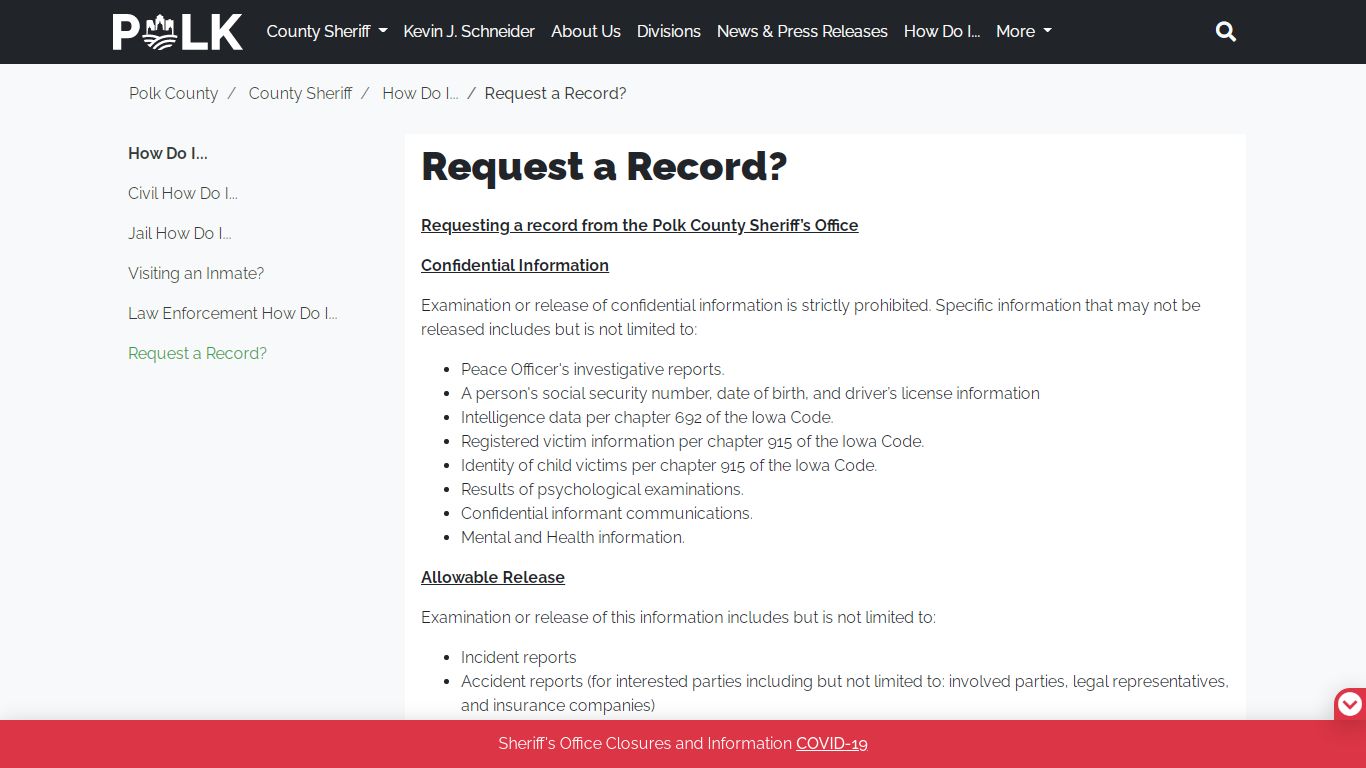 Request a Record? - Polk County Iowa